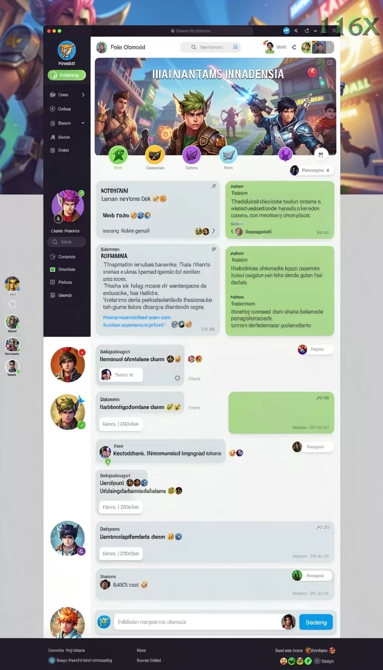 Cuplikan layar INOVA77 — menu navigasi