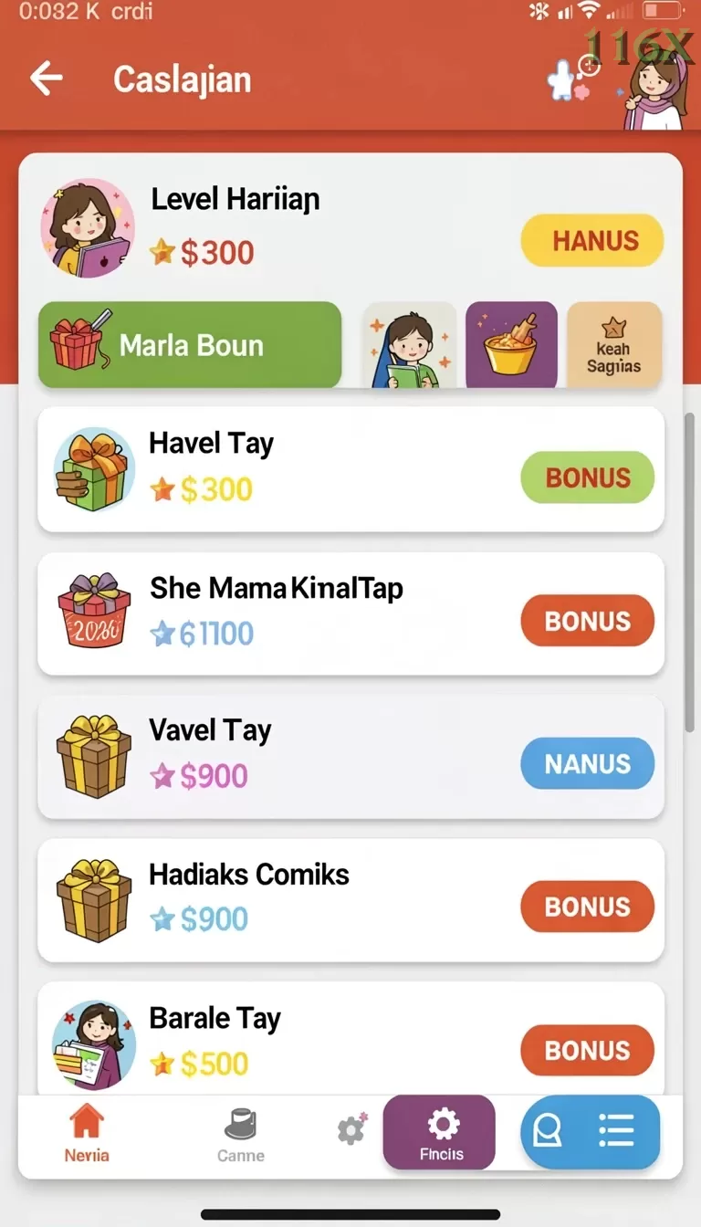 Cuplikan layar 234E — aktivitas