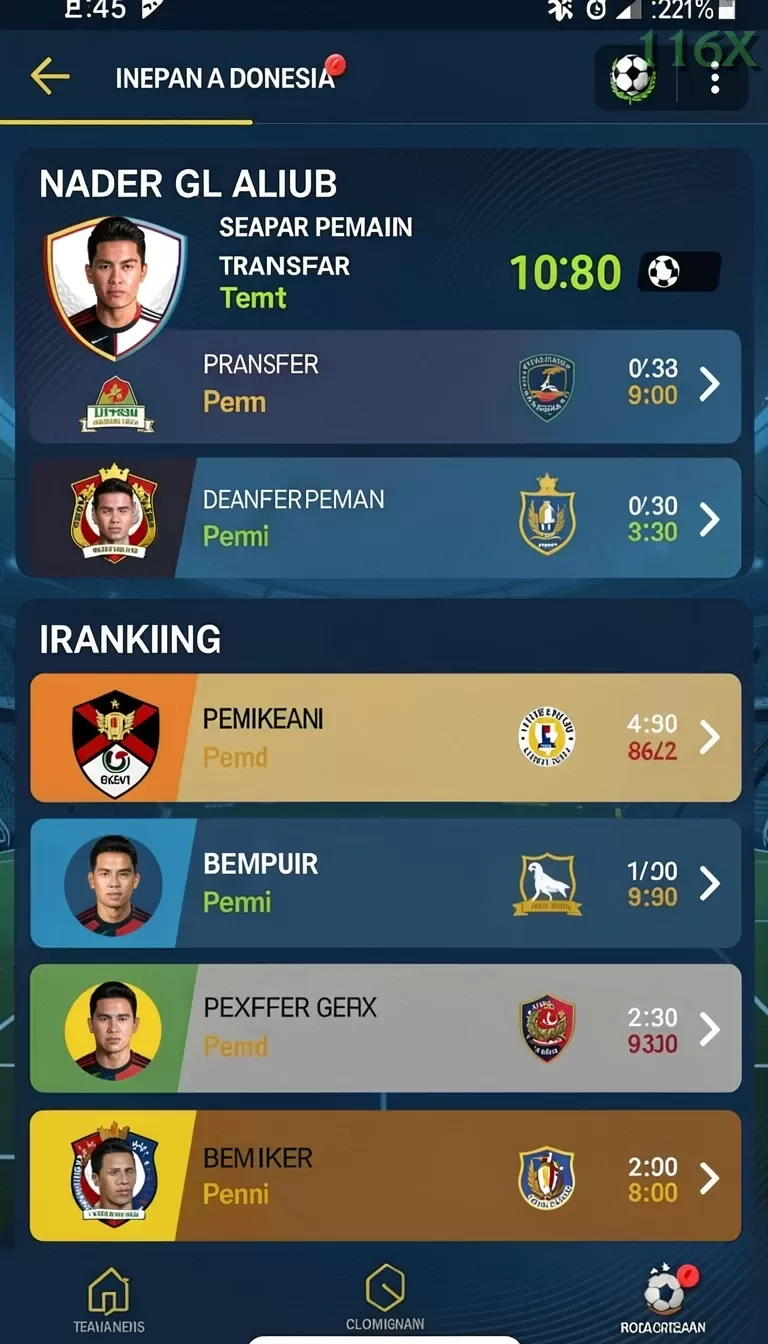 Cuplikan layar INOVA77 — aktivitas